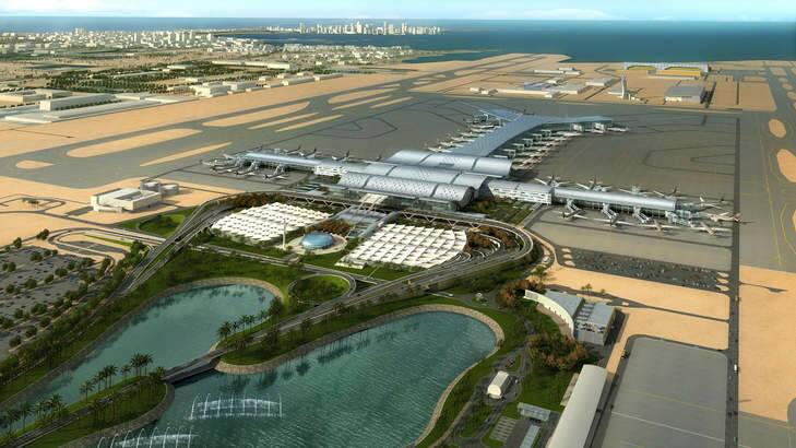 Boarding soon...an artist's impression of New Doha International Aiport, due to open next year.