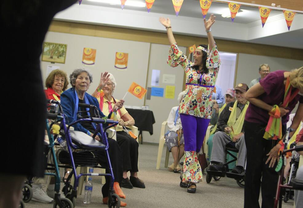 Illawarra seniors take part in the inaugural UnitingCare's Big Move dance against dementia.Picture: ANDY ZAKELI