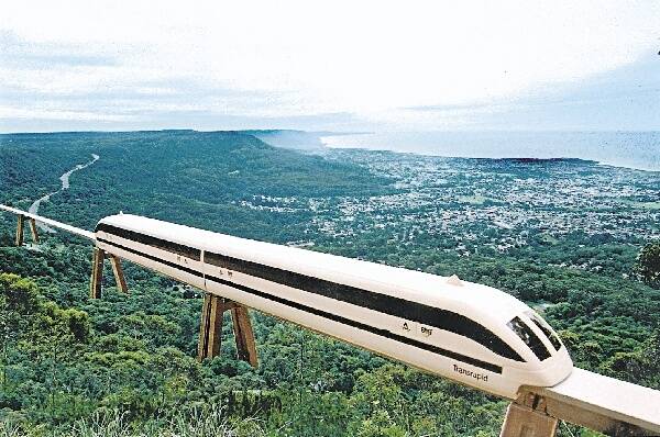 An artist's impression of the Maglev train which can travel up to 400km/h. It was back on the agenda at yesterday's infrastructure meeting.