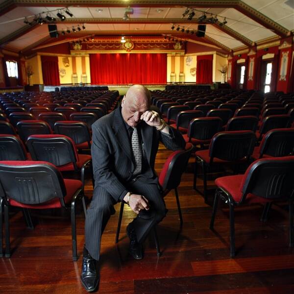 Favourite: John Comelli, pictured in Anita's Theatre in 2008, says he is a victim of the global recession. The theatre has been taken over by receivers. Picture: KIRK GILMOUR