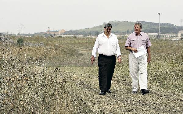 Bill Bartlett (left) and Terry Wetherall at the site of the proposed development. Picture: ANDY ZAKELI