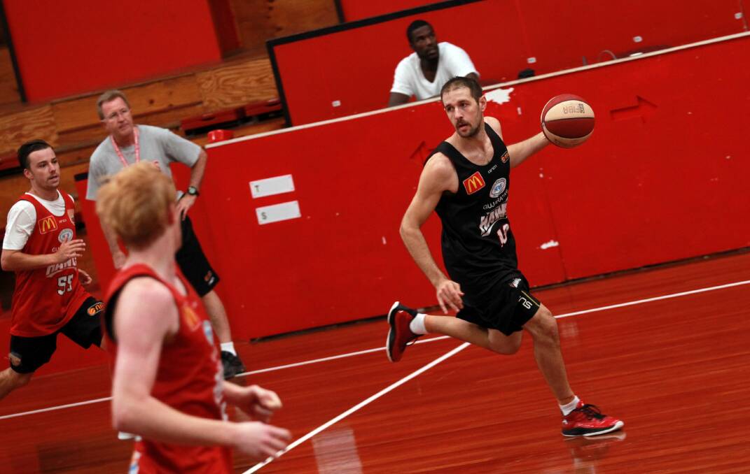 Wollongong point guard Rhys Martin has taken the coaching reins of the Illawarra Hawks in the Waratah Basketball League, using his off-season to replace Shawn McEachin while maintaining his playing career. Picture: ORLANDO CHIODO