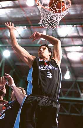 Oscar Forman in action for the New Zealand Breakers. He has the talent and size to become a reliable interior scorer.