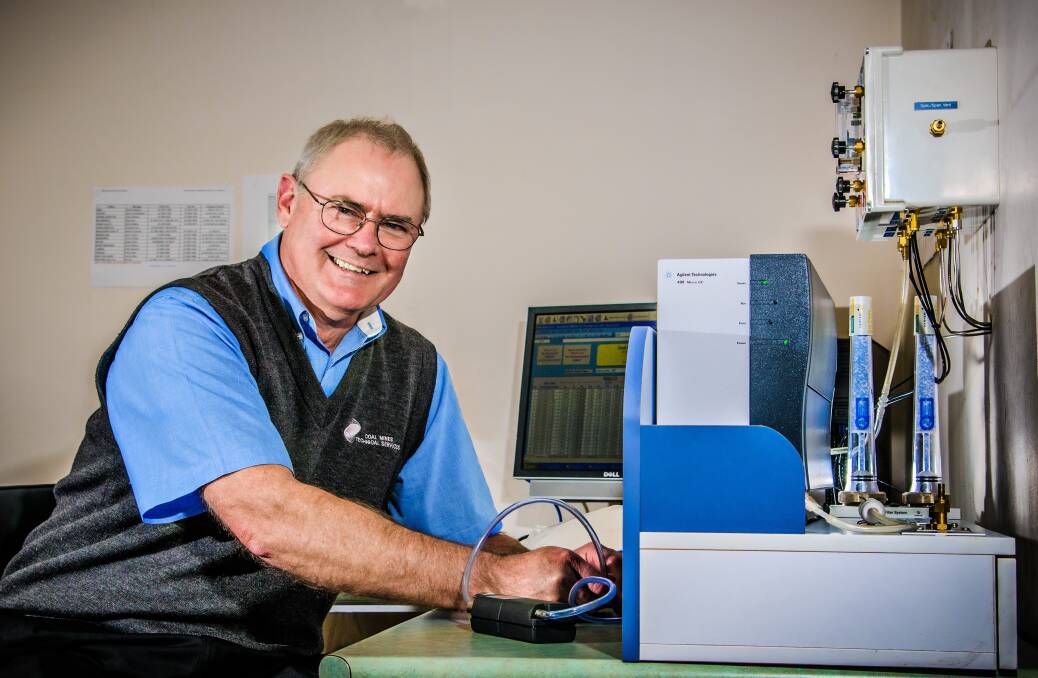 Wollongong-based CMTS manager Peter Mason with sampling equipment used to manage safety in mines.