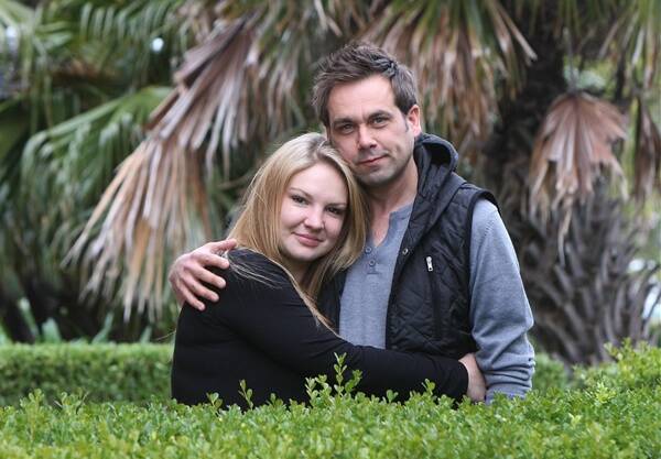 Jason Davis, with wife Natasha, has returned to Wollongong. Picture: MELANIE RUSSELL 
