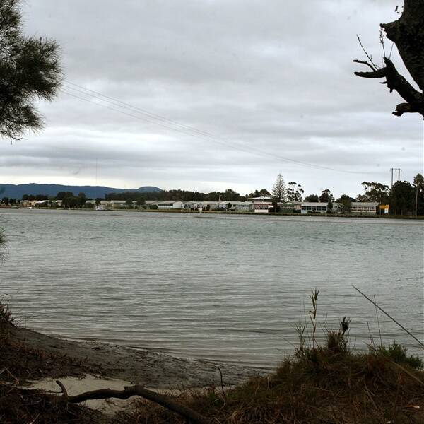 Lake Illawarra looking north towards Windang caravan park, one area that is likely to bear the brunt of an exceptionally high flood. Picture: SYLVIA LIBER