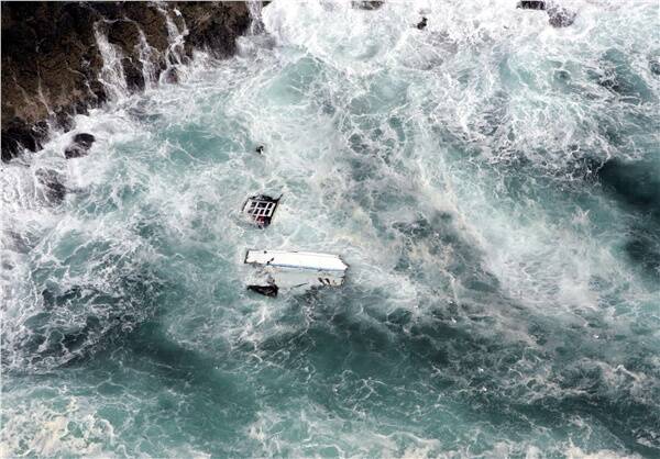 Wreckage from the yacht washes up on Flinders Island. Picture: ANDY ZAKELI