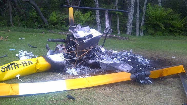 Wreckage: the Bulli helicopter crash. Photo: Australian Transport Safety Bureau
