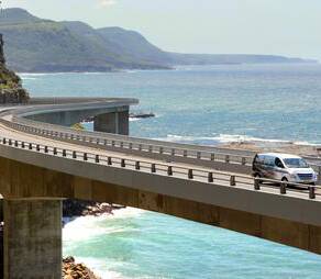 Sea Cliff Bridge is becoming a popular backdrop for internationally produced films and ads. Picture: KIRK GILMOUR