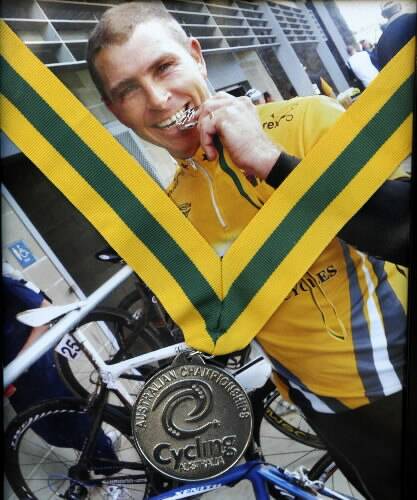 David Williams after winning a silver medal at the Sydney 2009 World Masters Games.