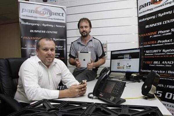 Andrew Byron (left) and Paul Jankulovski of Panaconnect, say the number of IT companies in the Illawarra is growing. Picture: ANDY ZAKELI