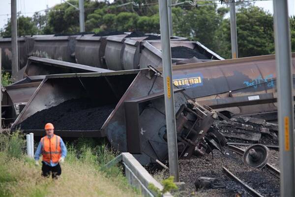 The scene of last November’s coal train derailment at Clifton.