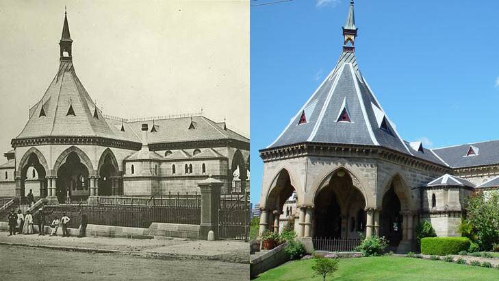 Now and then: Mortuary Station. Photo: Supplied by Transport NSW