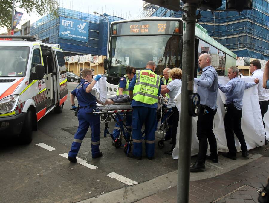 Bus accident on the corner of Crown street and Keira street Wollongong in October. Picture: Robert Peet