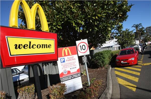 Wollongong McDonald's has served notice on drivers who overstay their welcome in the franchise's car park. Picture: ORLANDO CHIODO