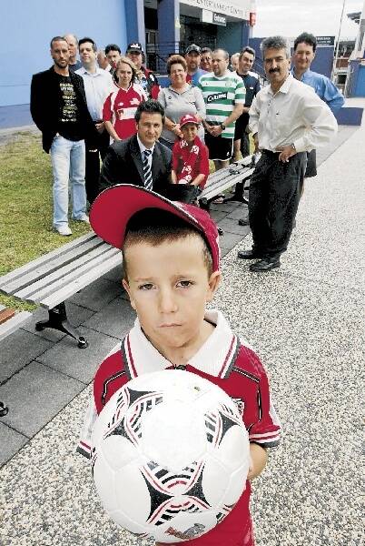 Wollongong FC are looking to their fans, including Woonona's Dean Moreira, 7, to cement their future in the region so they can provide a pathway for junior players. Picture: DAVE TEASE