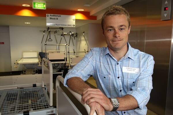 Dr Brendan Leslie is an intern at Wollongong Hospital. Picture: GREG TOTMAN