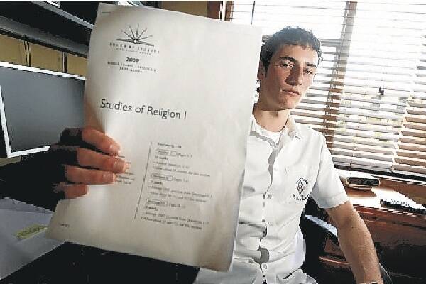 Adam Reich is among many students upset after the Religion I exam. Picture: SYLVIA LIBER