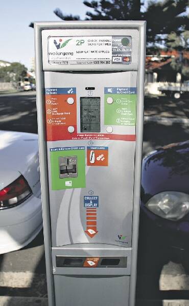 The new parking meters open for business today in a revolution for parking in Wollongong city. Picture: ADAM MCLEAN