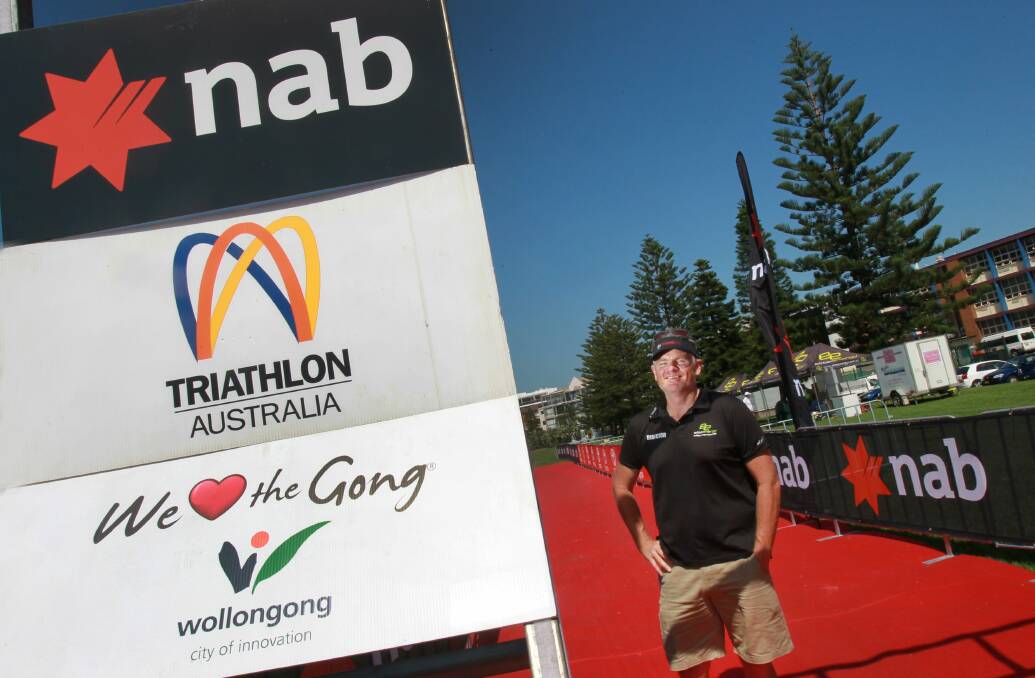 Trithegong Triathlon Festival organiser Mark Stewart is expecting hundreds to turn up for the festival events in and around North Beach. Picture: ORLANDO CHIODO
