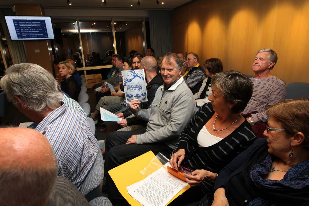Some Helensburgh landowners were present in the Wollongong council public gallery for Monday night's meeting.