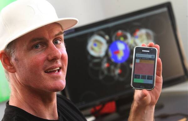 LimeRocket founder Michael Gardiner reveals an app that can turn the smartphone into a controller for video games. Picture: ROBERT PEET