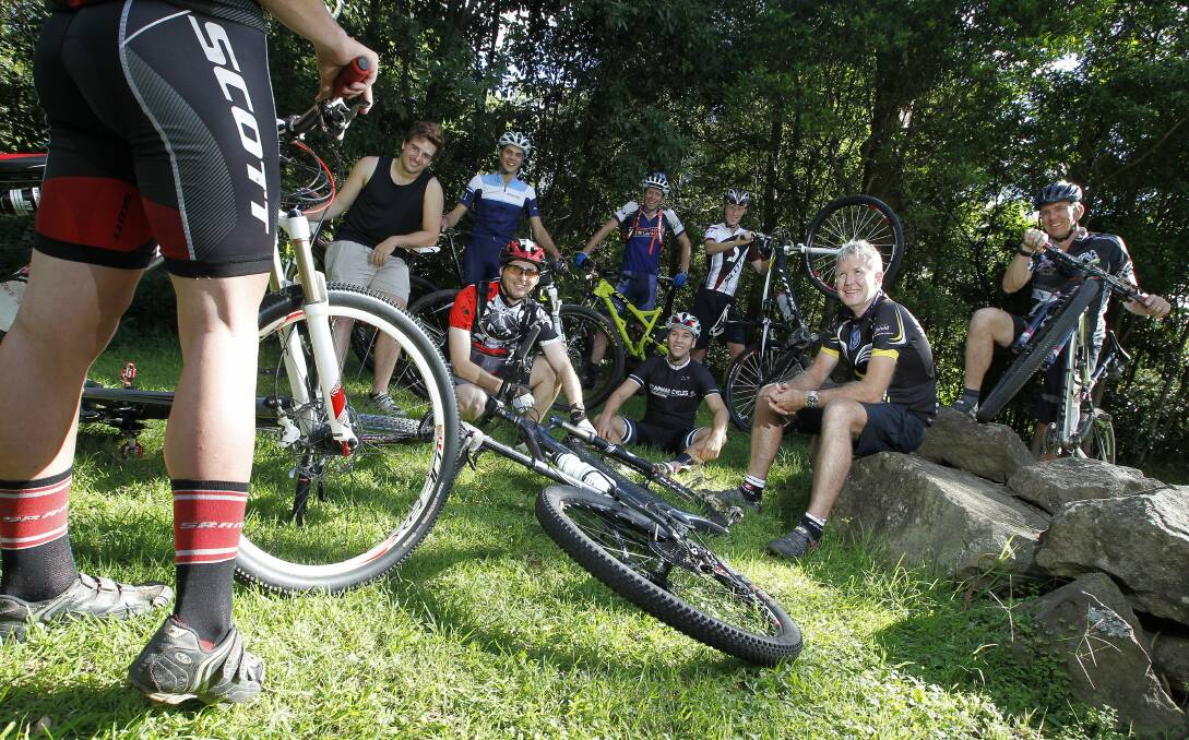 Wollongong Mountain Bike Club members. Picture: ANDY ZAKELI