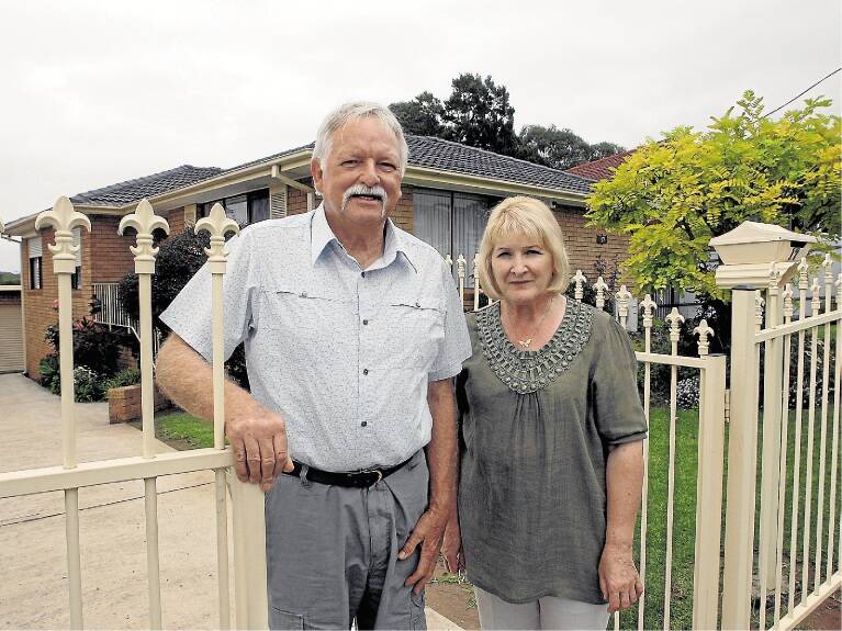 Max and Lea Armour of Rachel Crescent Unanderra who are affected by proposed boundary changes that could see their property value rise by tens of thousands of dollars.Tuesday 27 November 2012Pic by Andy Zakeli