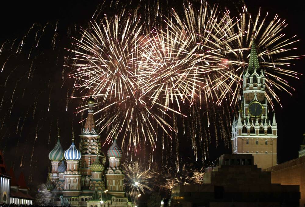 Fireworks at Red Square in Moscow. Picture REUTERS