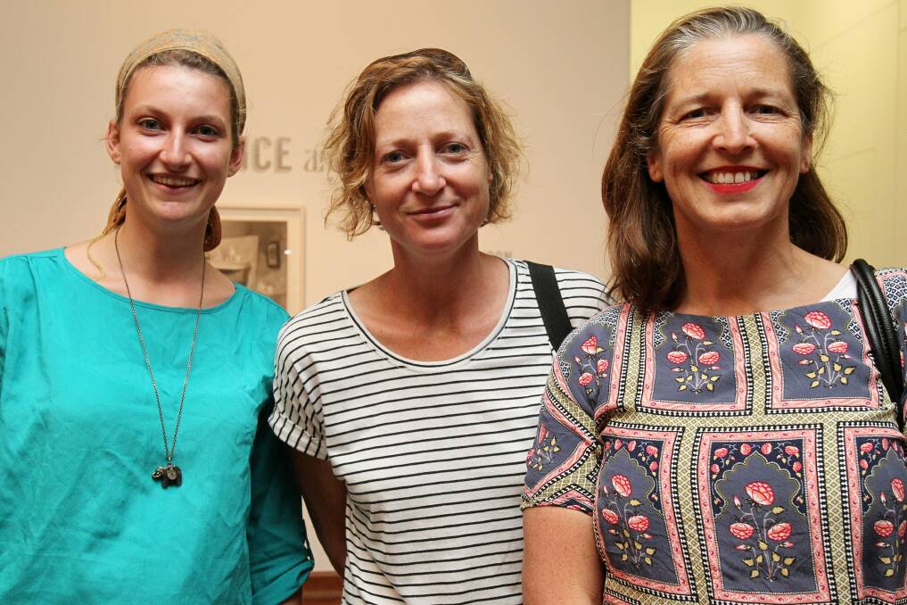 Gwen Van Den Bout, Emma Lawes and Lisa Dyleveld at Wollongong City Gallery.