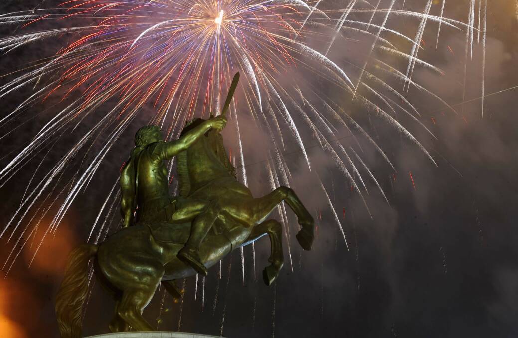 The bronze statue of Alexander the great in Skopje, Macedonia. Picture REUTERS