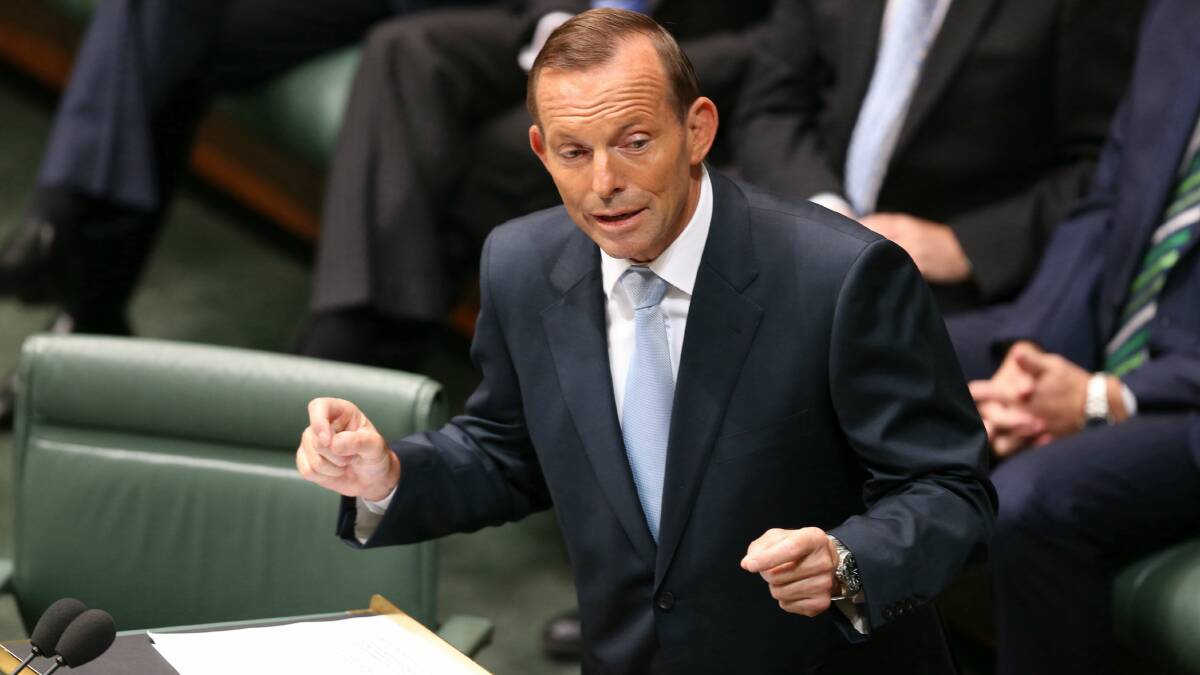 Prime Minister Tony Abbott delivers his Closing the Gap speech. Picture: ANDREW MEARES