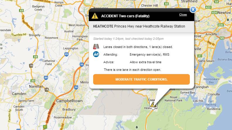 Heavy delays on Princes Highway at Heathcote after fatal crash