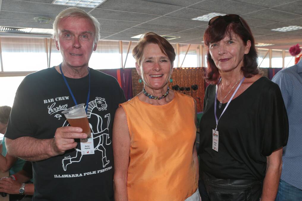 Martin Hopkins, Ann-Maree Biddle and Caroline Leach at Bulli Showground.