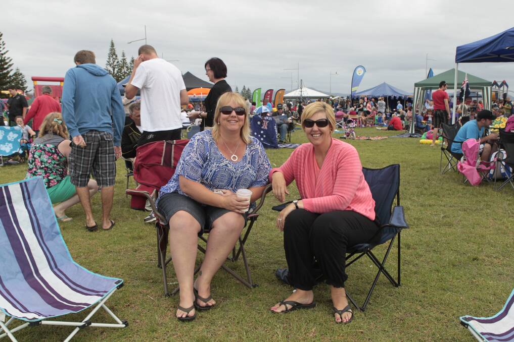 Janet Selby and Sheree Riddy at the Australia Day Breakfast by the Lake. Picture: CHRISTOPHER CHAN