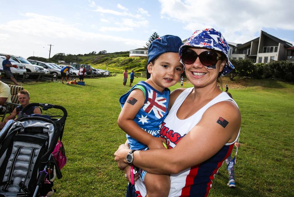 Braxton and Mandy Andrews in Gerringong. Picture: DYLAN ROBINSON