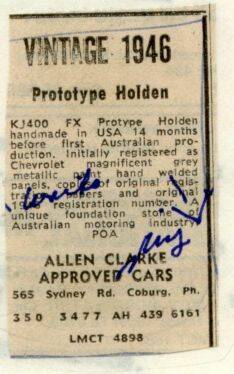 1946 Holden Prototype.