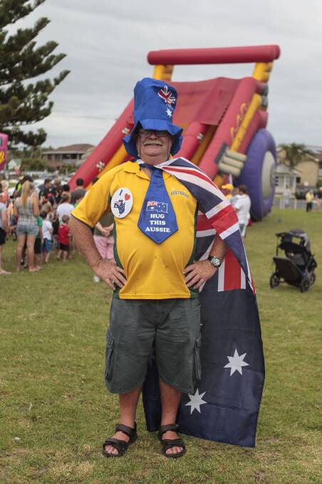 Michael Hughes at the Australia Day Breakfast by the Lake. Picture: CHRISTOPHER CHAN