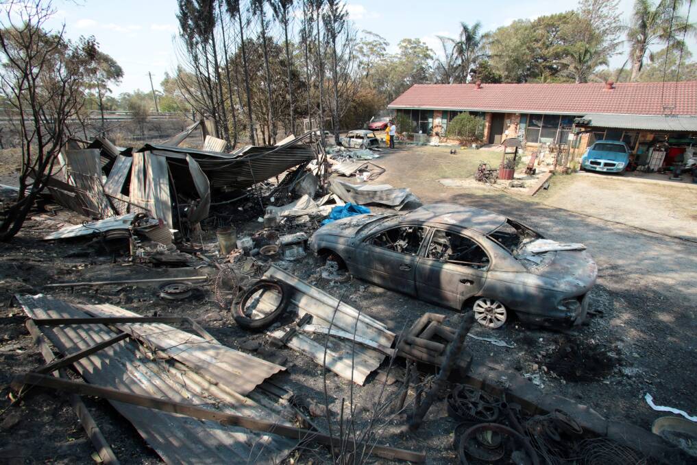 The home of Andre Mowdon in Yaranderra that was hit by fire in October. Picture ADAM McLEAN
