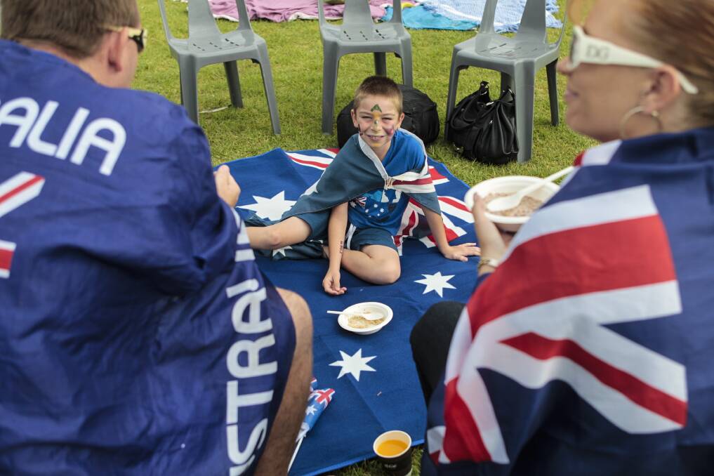 Noah Larkin at the Australia Day Breakfast by the Lake. Pictures: CHRISTOPHER CHAN