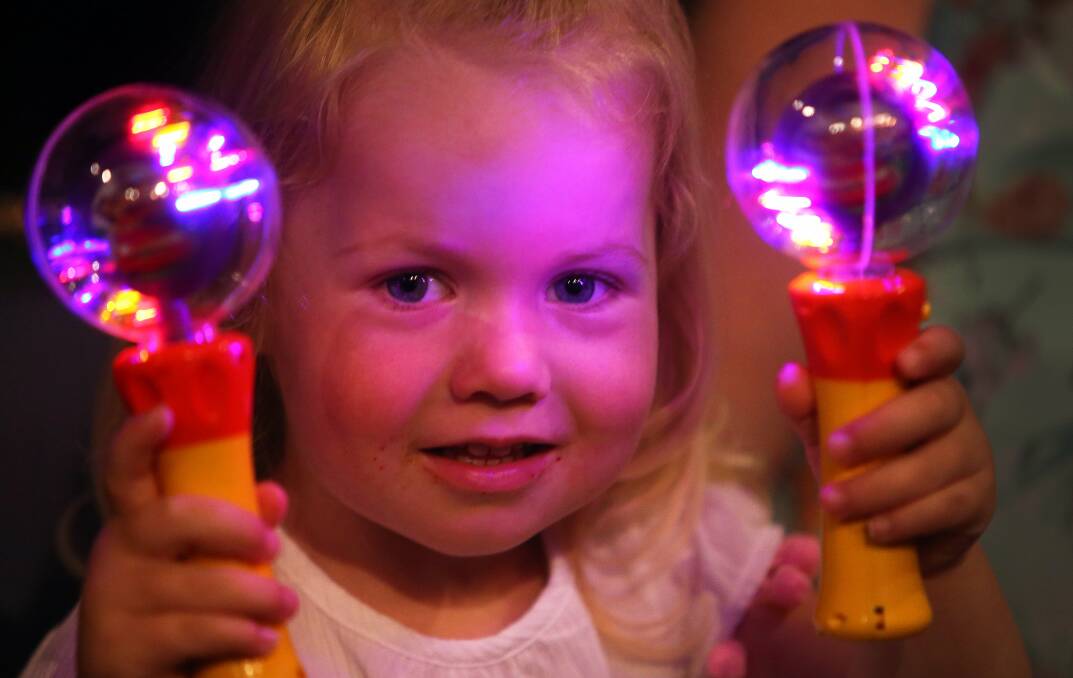  Amy Spencer at the Wollongong Wiggles concert on Tuesday. Pictures KIRK GILMOUR
