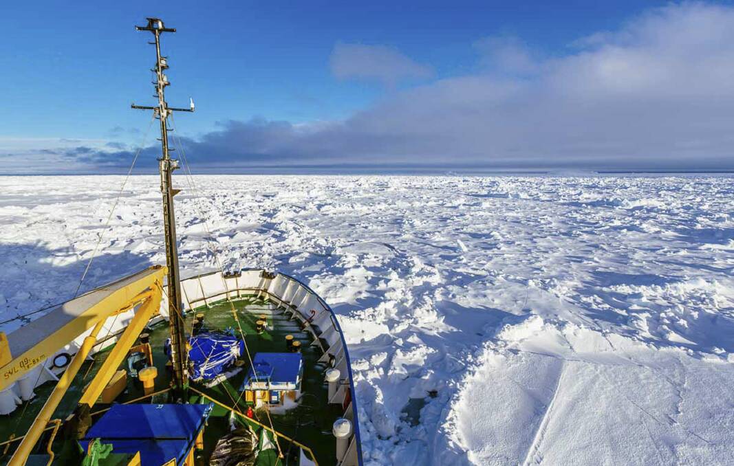 Akademik Shokalskiy stranded in Antarctic sea ice. Picture ANDREW PEACOCK