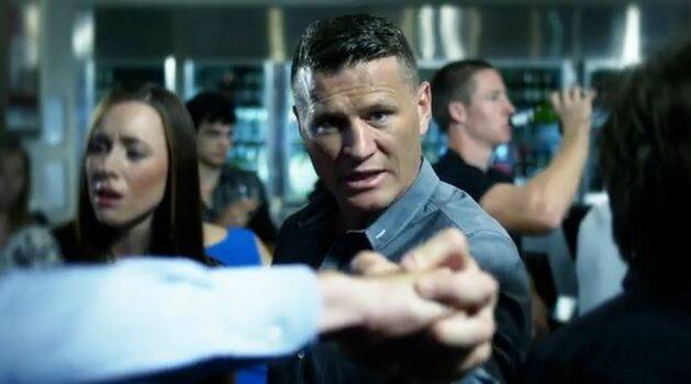 Danny Green's TV ad aims to stop unnecessary violence in social situations. Picture: DANIELLE SMITH