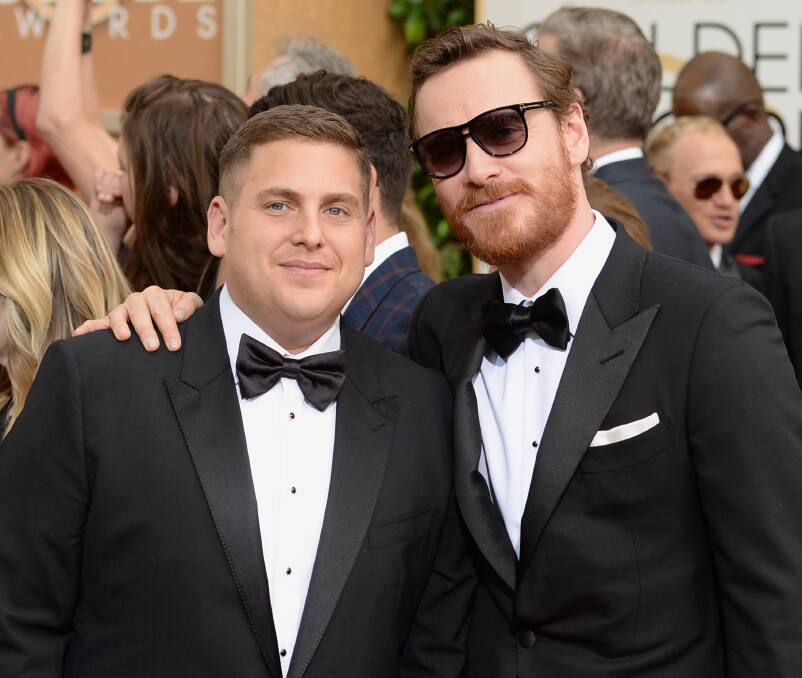 Jonah Hill and Michael Fassbender 