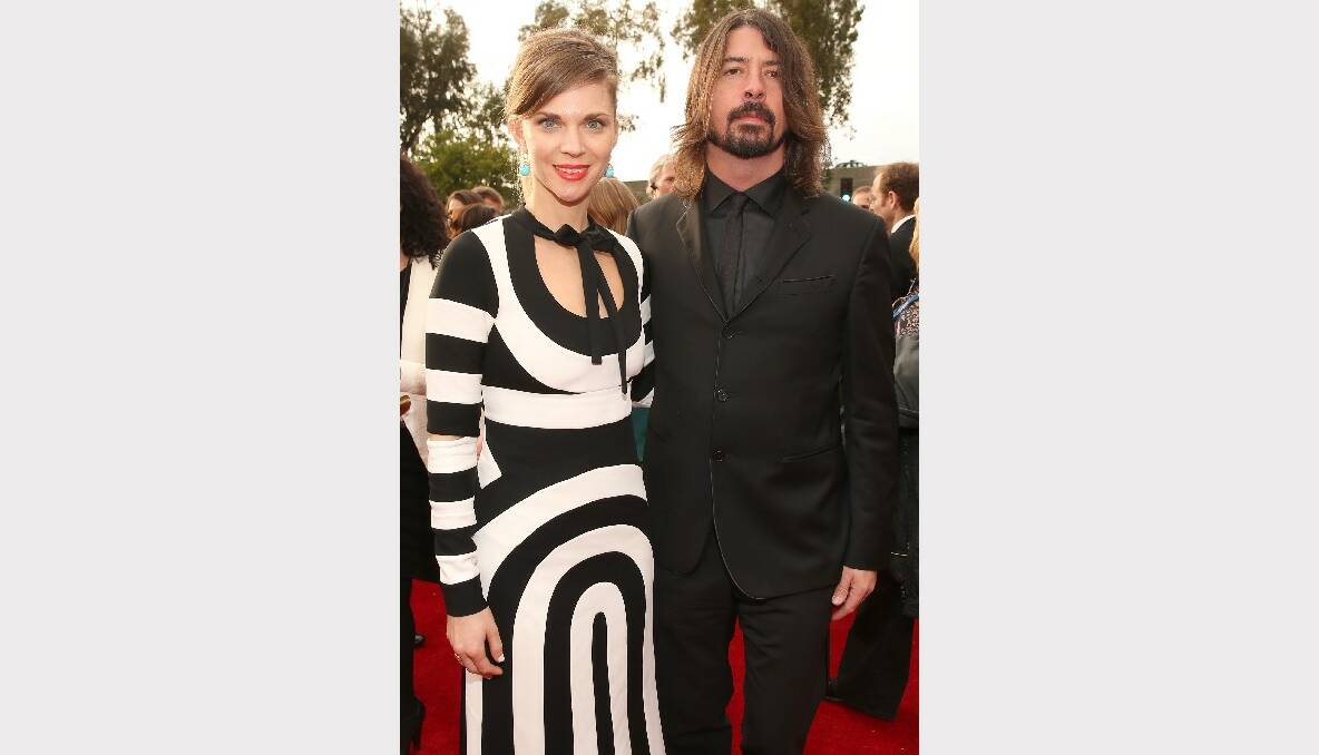 Musician Dave Grohl (R) and Jordyn Blum 