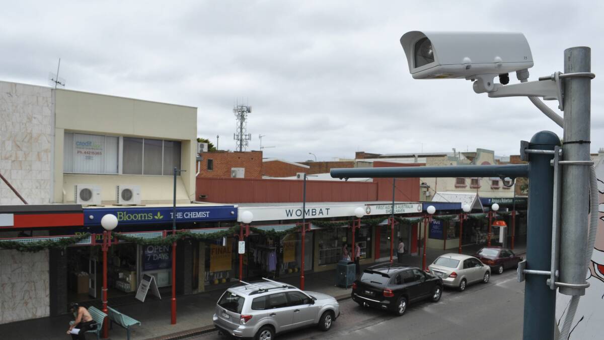 A CCTV camera in the Nowra CBD.