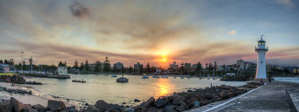 Submitted by Justin Beverstock. Smoke over Wollongong Harbour last Friday.