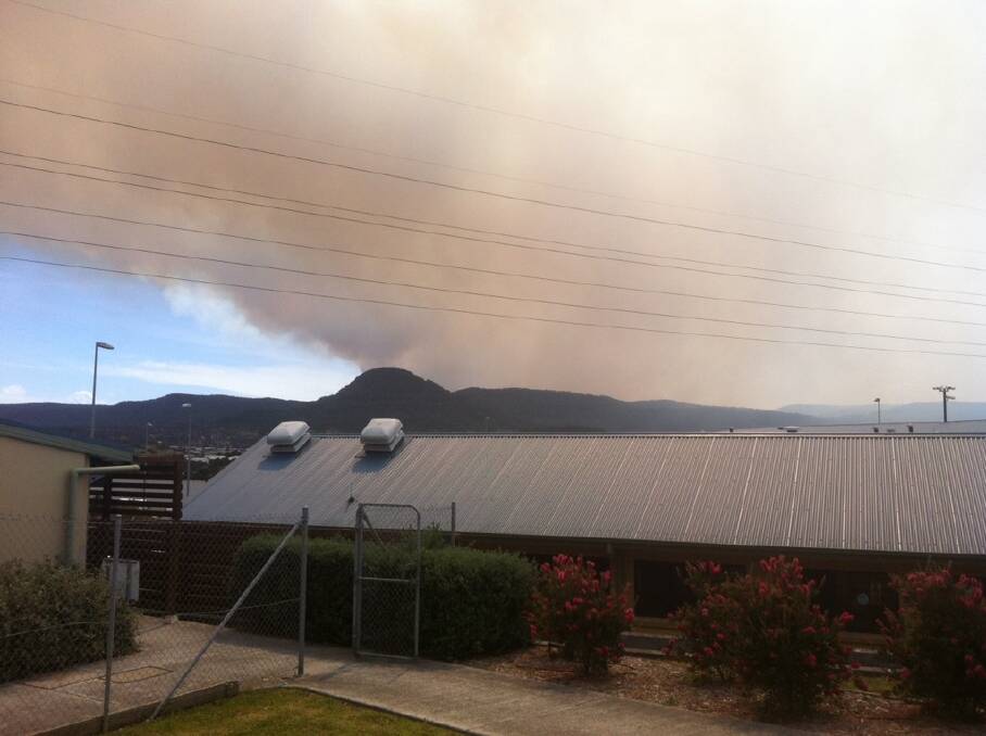 Reader Ryan sent in this pic of bushfire smoke