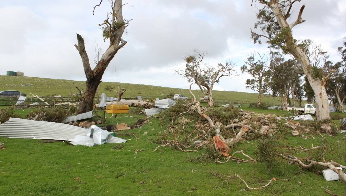 The damage at David Rasheed's property, 32 kilometres from Kingston. Picture: David Rasheed