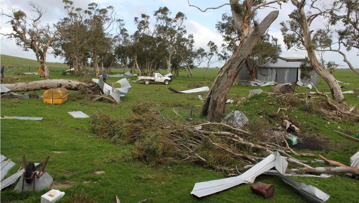 The damage at David Rasheed's property, 32 kilometres from Kingston. Picture: David Rasheed